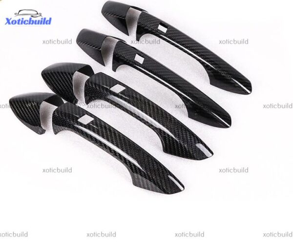 Benz C class W204 carbon fiber door handles cover with four smart keyholes - Image 2