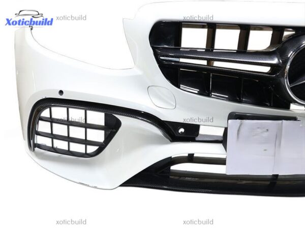 2017 Benz E W213 E63S carbon fiber main grille/down lip/front bumper canards - Image 3