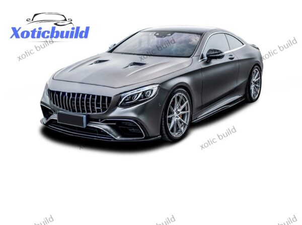 Benz S-Class coupe two-door C217 modified commas carbon fiber side skirts - Image 2