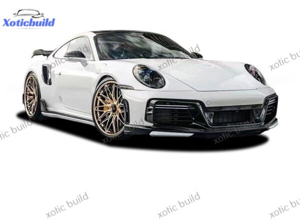 Porsche 992 Carrera modified techart dry carbon fiber front bumper - Image 3