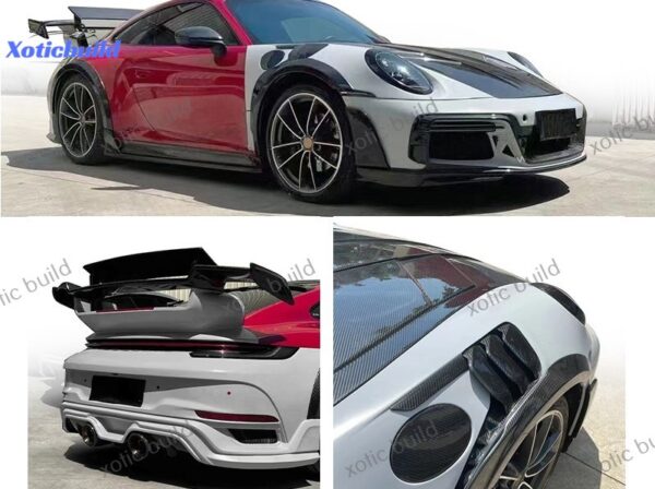 Porsche 911992 modified techart GT dry carbon fiber body kit - Image 2