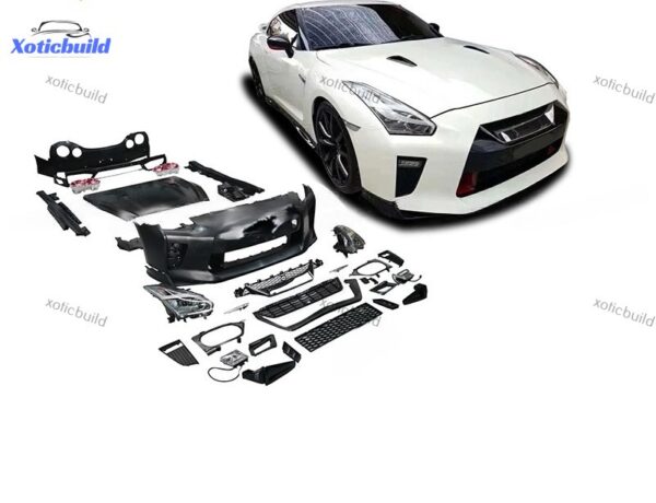 Nissan GTR old and new body kit headlights