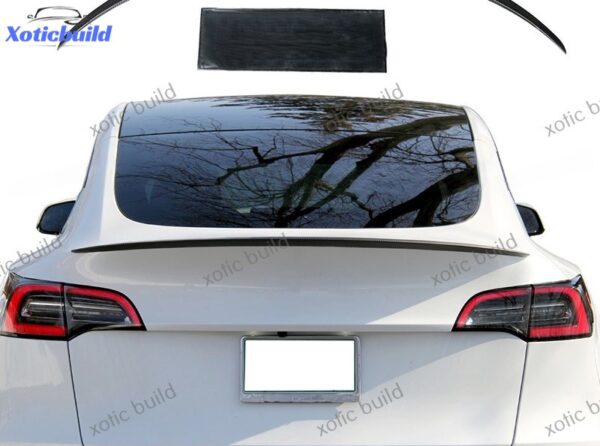 Tesla model Y modified performance spoiler